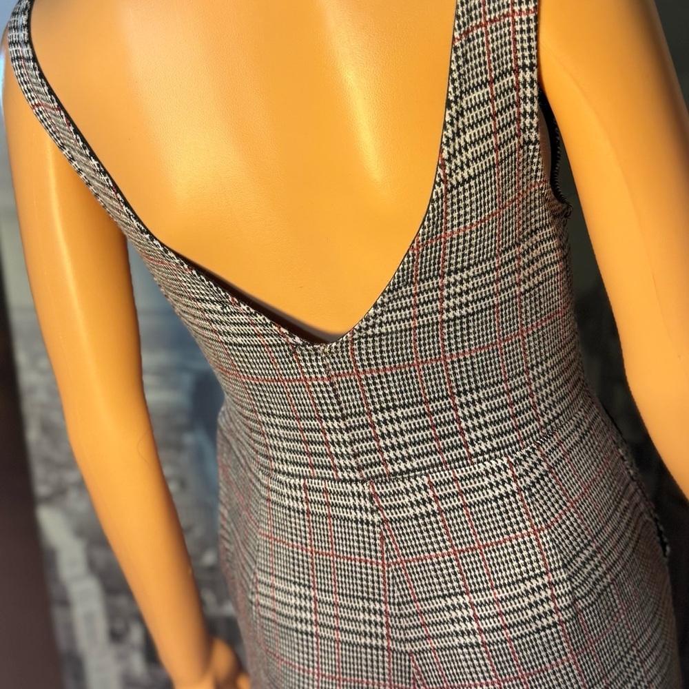Gray and Black Sleeveless V-neck Sheath Jumpsuit